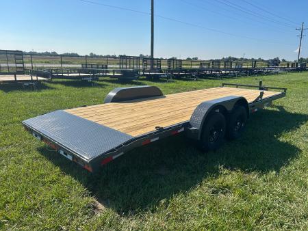 New 2027 Lamar 83x22 Tandem 10K Carhauler w/ 2' Dove & Slide In Ramps
