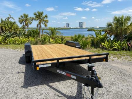 New 2026 Southern Grace Steel Fabrication 7x18 Car Hauler – Dual 5,200 LB Axles | Heavy-Duty Equipment Trailer Car Hauler