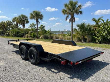 New 2026 Southern Grace Steel Fabrication 7x18 Car Hauler – Dual 5,200 LB Axles | Heavy-Duty Equipment Trailer Car Hauler