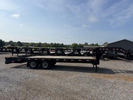 Used 2015 PJ 102"X25' 20K GVWR Gooseneck Flatbed Trailer