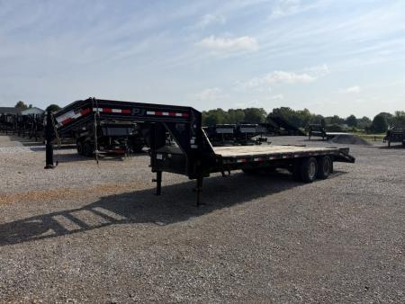 Used 2015 PJ 102 X25' 20K GVWR Gooseneck Flatbed Trailer