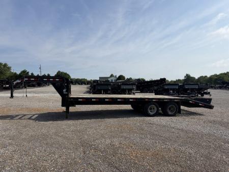 Used 2015 PJ 102"X25' 20K GVWR Gooseneck Flatbed Trailer