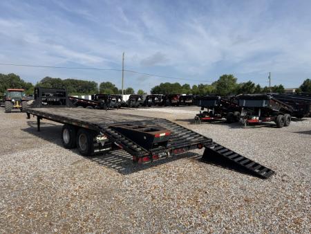 Used 2015 PJ 102"X25' 20K GVWR Gooseneck Flatbed Trailer
