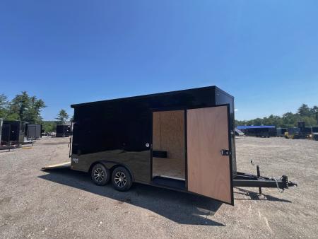 New 2026 Pace American 8.5x16 + 2ft V nose/ Rear Spoiler/ Polycore / 7' Int./ Blackout - 7000GVW