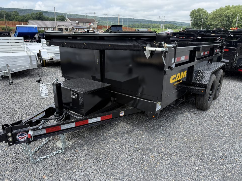New 2026 CAM 6X12-10K DUMP TRAILER W/ RAMPS - TARP