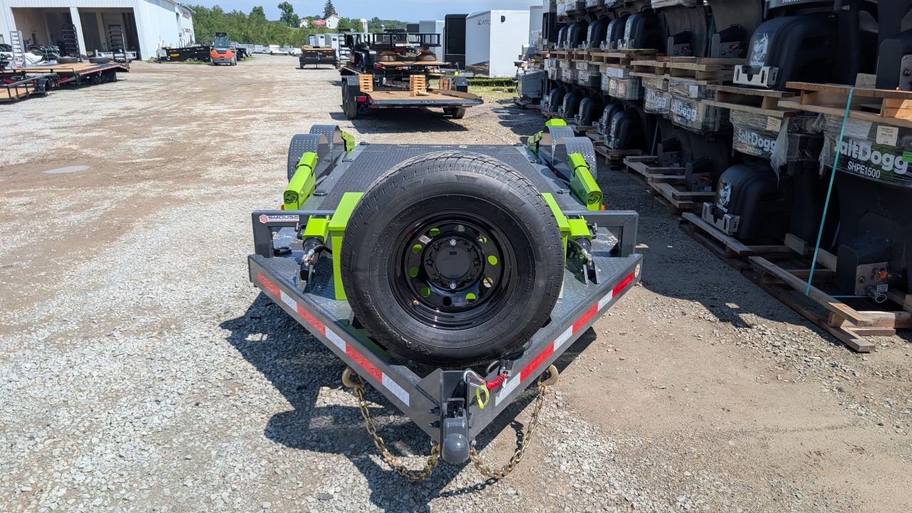 New 2026 "FlatTrak" by Belmont 7x18 HD Lay Flat Tilt Equipment Hauler w/ Hyd Jack