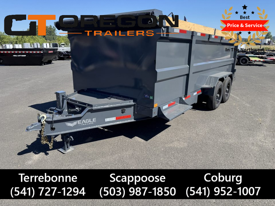 New 2027 Eagle Venture Pro 7x16 HD Dump Trailer w/ 48  Sidewalls 15.4K GVWR
