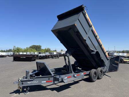 New 2027 Eagle Venture Pro 7x16 HD Dump Trailer w/ 48" Sidewalls 15.4K GVWR