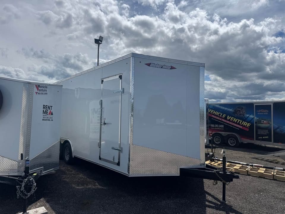 New 2026 8.5x20 Enclosed Car Hauler Trailer - MADE IN CANADA, 7' INSIDE HEIGHT, REAR RAMP