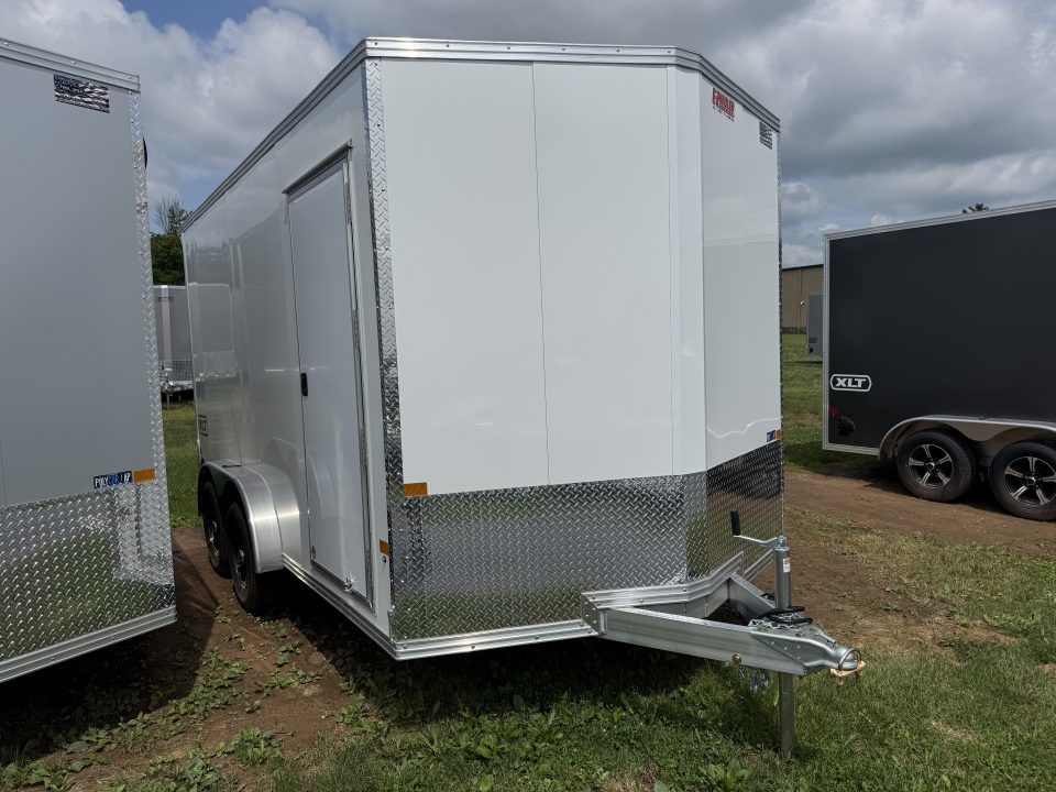 New 2027 E-Z Hauler EZEC7.5X14 XLT-P Cargo / Enclosed Trailer 71 SERIES 7 FOOT 1 INCH INTERIOR HEIGHT .080 POLY SIDES TRANSLUCENT ROOF REAR CANOPY FREE ALUMINUM WHEEL UPGRADE
