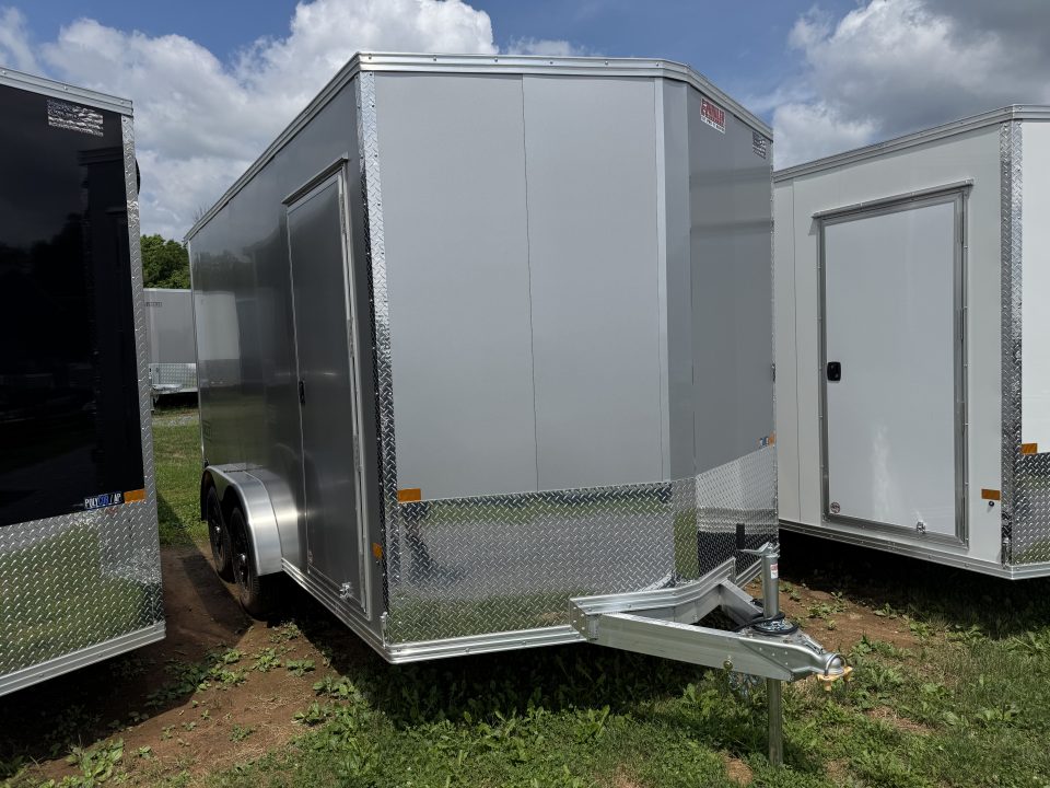 New 2027 E-Z Hauler EZEC7.5X14 XLT-P Cargo / Enclosed Trailer 71 SERIES 7 FOOT 1 INCH INTERIOR HEIGHT .080 POLY SIDES TRANSLUCENT ROOF REAR CANOPY FREE ALUMINUM WHEEL UPGRADE