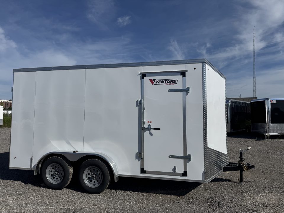 New 2026 7.5x14 Enclosed Trailer - 7' INSIDE HEIGHT - MADE IN CANADA
