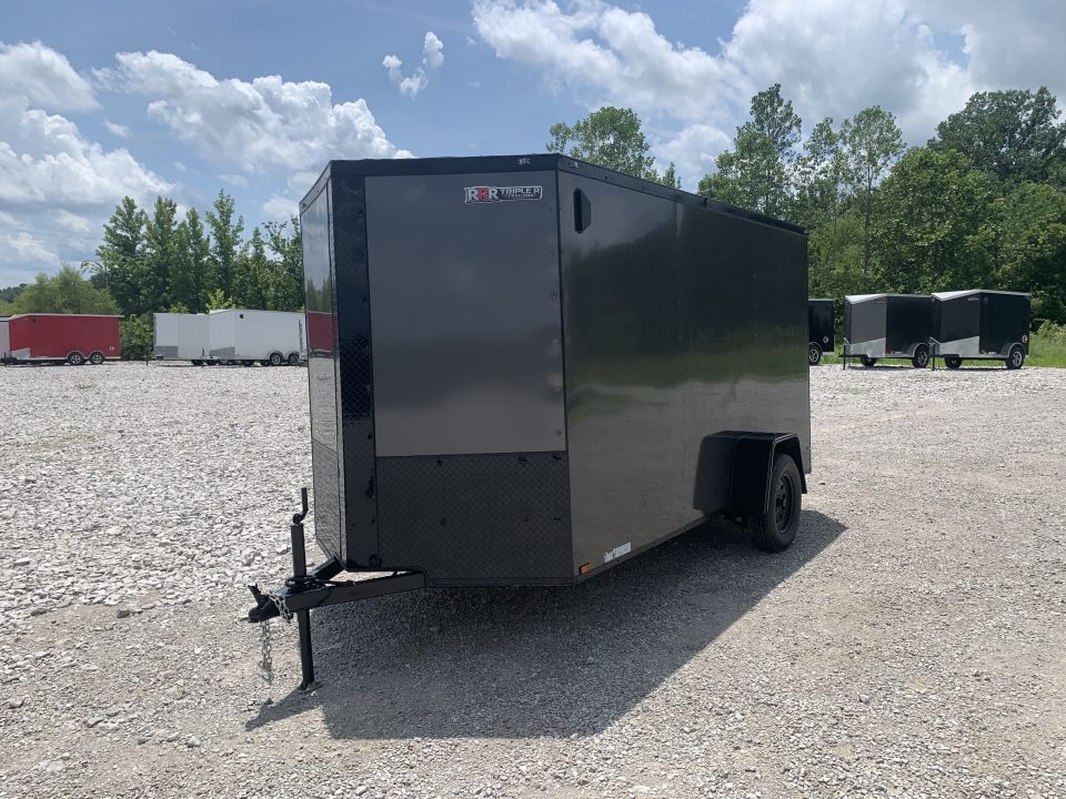 New 2026 Triple R 6X12 ENCLOSED CARGO TRAILER WITH REAR RAMP SPARE Cargo / Enclosed Trailer