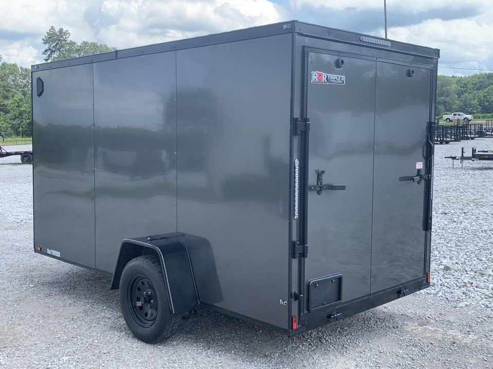 New 2026 Triple R 6X12 ENCLOSED CARGO TRAILER WITH REAR RAMP SPARE Cargo / Enclosed Trailer
