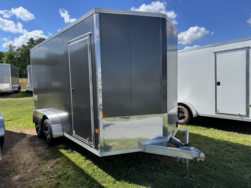 New 2027 E-Z Hauler EZEC7.5X14 XLT-P Cargo / Enclosed Trailer 71 SERIES 7 FOOT 1 INCH INTERIOR HEIGHT .080 POLY SIDES TRANSLUCENT ROOF REAR CANOPY FREE ALUMINUM WHEEL UPGRADE
