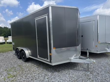 New 2027 E-Z Hauler EZEC7.5X14 XLT-P Cargo / Enclosed Trailer 71 SERIES 7 FOOT 1 INCH INTERIOR HEIGHT .080 POLY SIDES TRANSLUCENT ROOF REAR CANOPY FREE ALUMINUM WHEEL UPGRADE