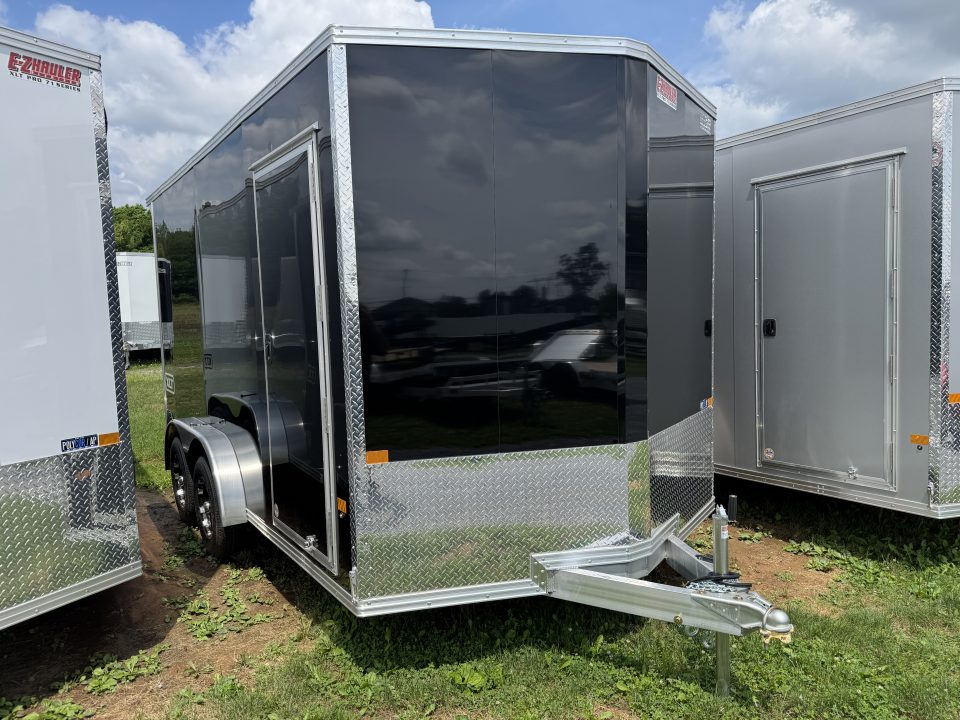 New 2027 E-Z Hauler EZEC7.5X14 XLT-P Cargo / Enclosed Trailer 71 SERIES 7 FOOT 1 INCH INTERIOR .080 POLY SIDES TRANSLUCENT ROOF REAR CANOPY FREE ALUMINUM WHEEL UPGRADE