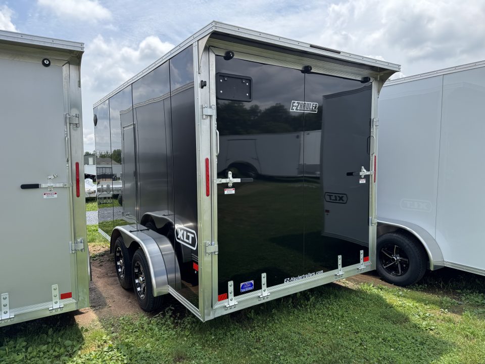 New 2027 E-Z Hauler EZEC7.5X14 XLT-P Cargo / Enclosed Trailer 71 SERIES 7 FOOT 1 INCH INTERIOR .080 POLY SIDES TRANSLUCENT ROOF REAR CANOPY FREE ALUMINUM WHEEL UPGRADE