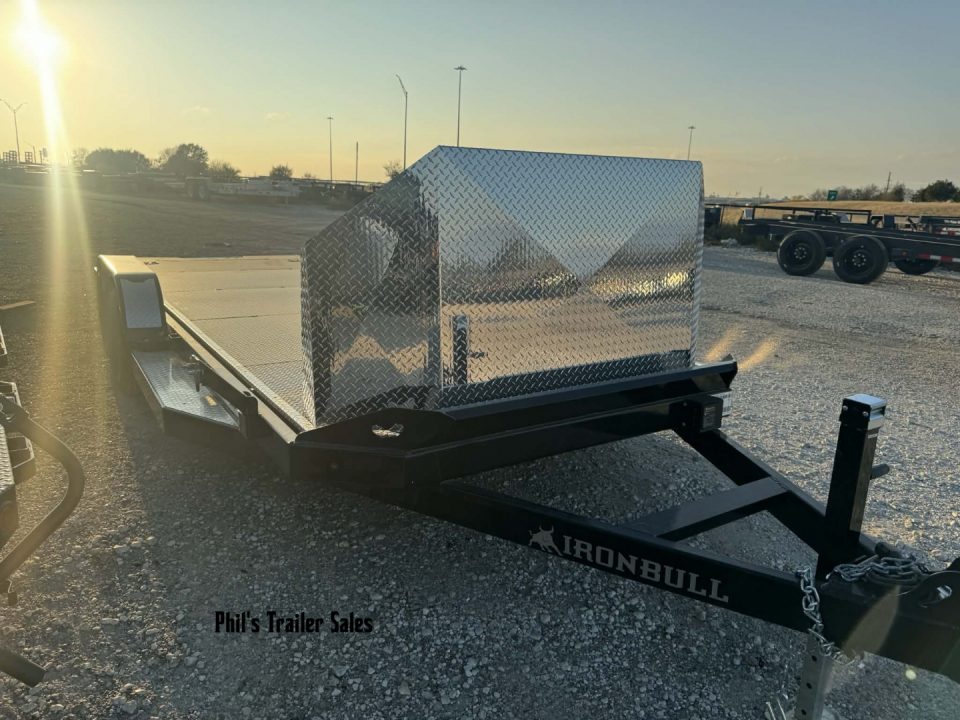 New Iron Bull 83X20 TILT TRAILER OPEN CAR HAULER STEEL DECK Equipment Trailer TILT TRAILER, 5200 LB AXLE UPGRADE & ROCK SHIELD