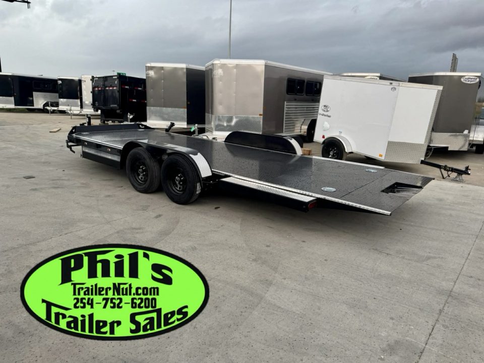 New Iron Bull 83X20 TILT TRAILER OPEN CAR HAULER STEEL DECK Equipment Trailer TILT TRAILER, 5200 LB AXLE UPGRADE & ROCK SHIELD
