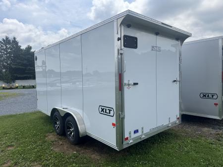 New 2027 E-Z Hauler EZEC7.5X16 XLT-P Cargo / Enclosed Trailer 71 SERIES 7 FOOT 1 INCH INTERIOR HEIGHT .080 POLY SIDES TRANSLUCENT ROOF REAR CANOPY FREE ALUMINUM WHEEL UPGRADE