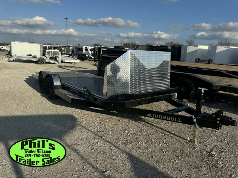New 2026 Iron Bull 83X22 TILT TRAILER OPEN CAR HAULER STEEL DECK Equipment Trailer ROCK SHIELD