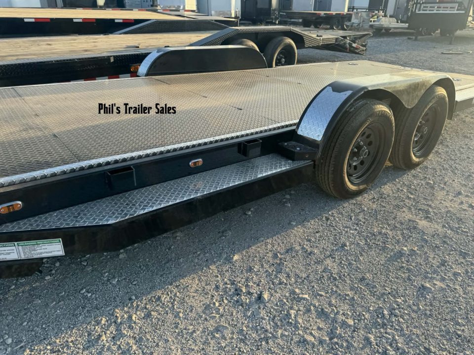 New 2026 Iron Bull 83X22 TILT TRAILER OPEN CAR HAULER STEEL DECK Equipment Trailer ROCK SHIELD