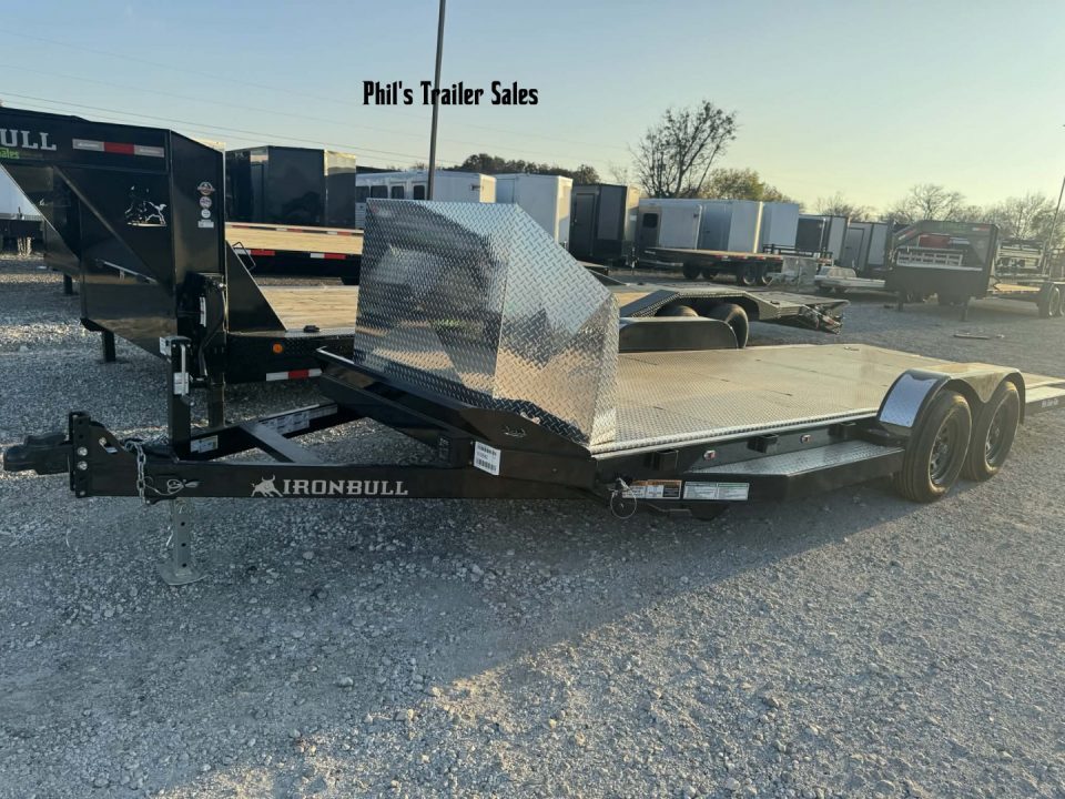 New 2026 Iron Bull 83X22 TILT TRAILER OPEN CAR HAULER STEEL DECK Equipment Trailer ROCK SHIELD