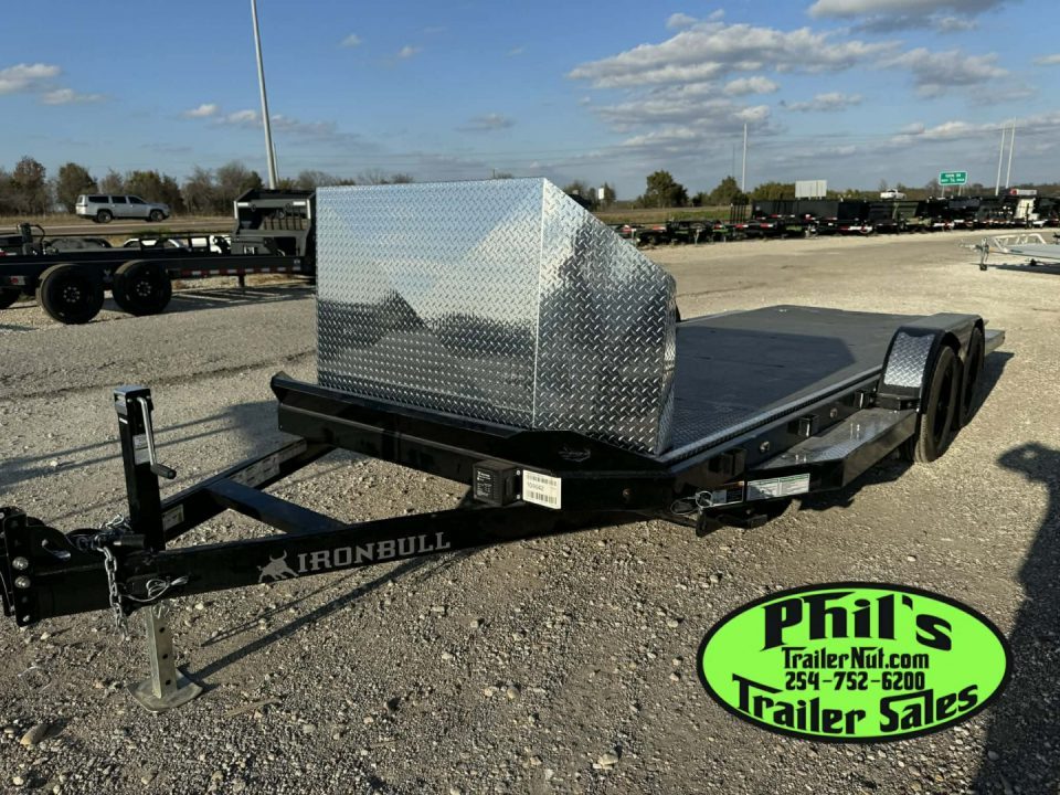 New 2026 Iron Bull 83X22 TILT TRAILER OPEN CAR HAULER STEEL DECK Equipment Trailer ROCK SHIELD