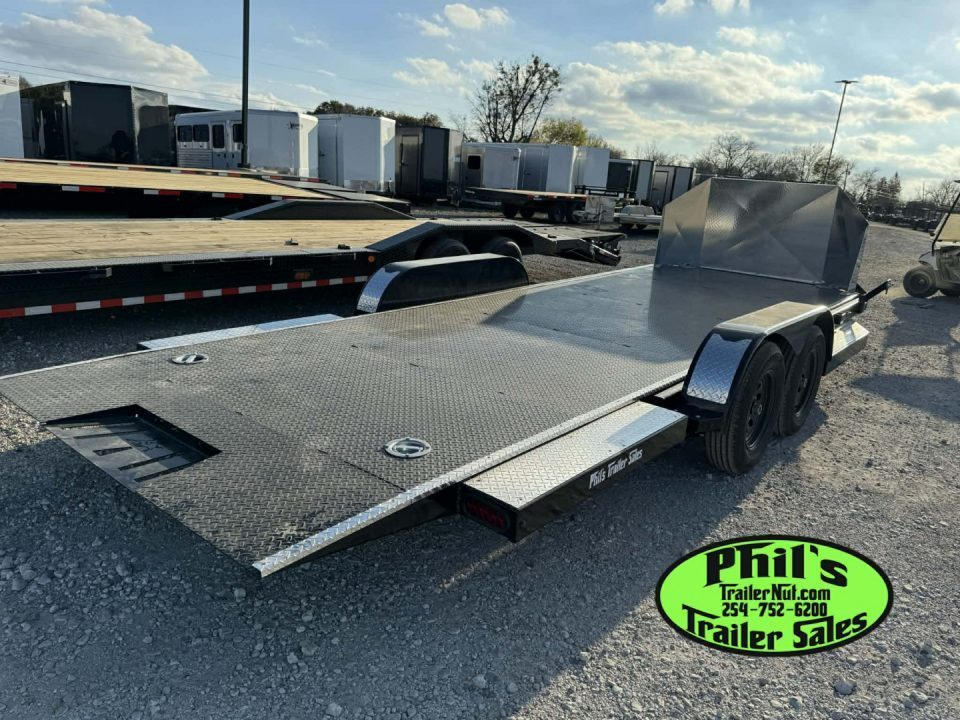 New 2026 Iron Bull 83X22 TILT TRAILER OPEN CAR HAULER STEEL DECK Equipment Trailer ROCK SHIELD