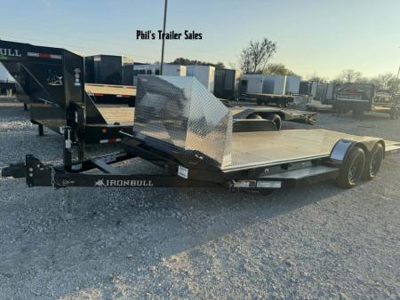 New 2026 Iron Bull 83X22 TILT TRAILER OPEN CAR HAULER STEEL DECK Equipment Trailer ROCK SHIELD