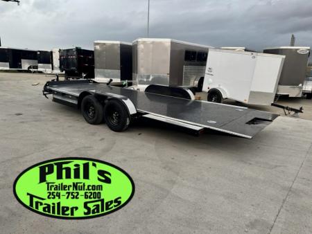 New 2026 Iron Bull 83X22 TILT TRAILER OPEN CAR HAULER STEEL DECK Equipment Trailer ROCK SHIELD