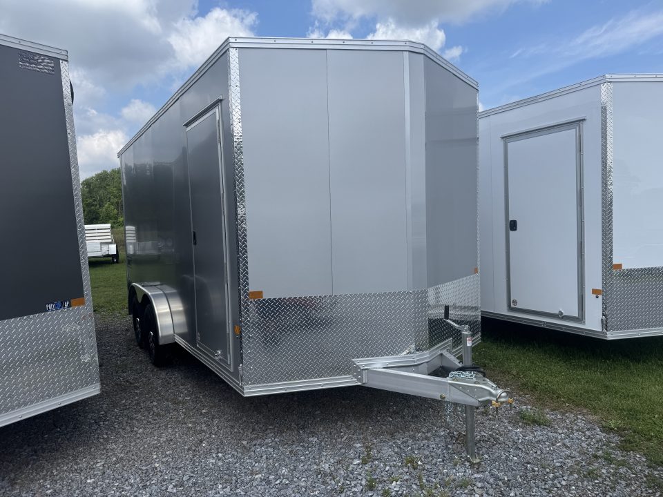 New 2027 E-Z Hauler EZEC7.5X16 XLT-P Cargo / Enclosed Trailer 71 SERIES 7 FOOT 1 INCH INTERIOR HEIGHT .080 POLY SIDES TRANSLUCENT ROOF REAR CANOPY FREE ALUMINUM WHEEL UPGRADE