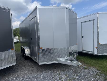 New 2027 E-Z Hauler EZEC7.5X16 XLT-P Cargo / Enclosed Trailer 71 SERIES 7 FOOT 1 INCH INTERIOR HEIGHT .080 POLY SIDES TRANSLUCENT ROOF REAR CANOPY FREE ALUMINUM WHEEL UPGRADE