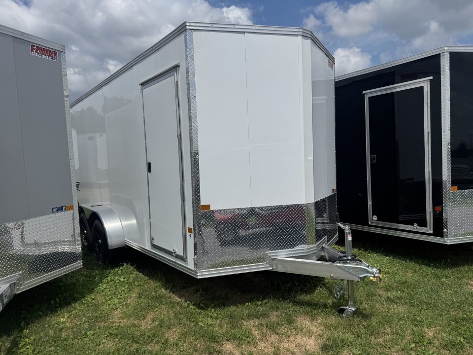 New 2027 E-Z Hauler EZEC7X16 XLT-BDP Cargo / Enclosed Trailer 71 SERIES 7 FOOT 1 INCH INTERIOR HEIGHT .080 POLY SIDES FREE ALUMINUM WHEEL UPGRADE REAR DOUBLE DOORS