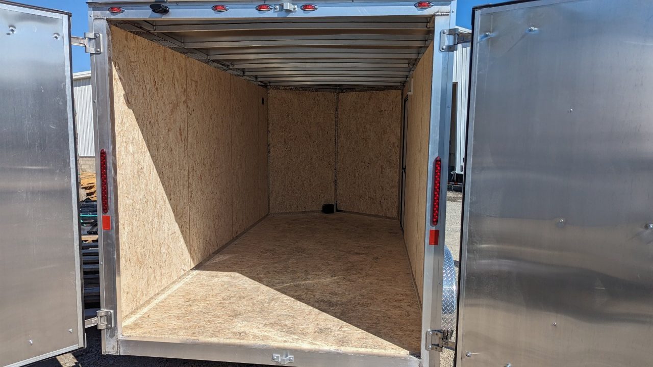 New 2027 Legend 7x14 + 2' V Thunder Aluminum Enclosed Cargo Trailer w/ Barn Doors