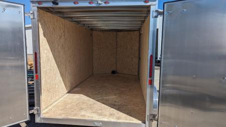 New 2027 Legend 7x14 + 2' V Thunder Aluminum Enclosed Cargo Trailer w/ Barn Doors