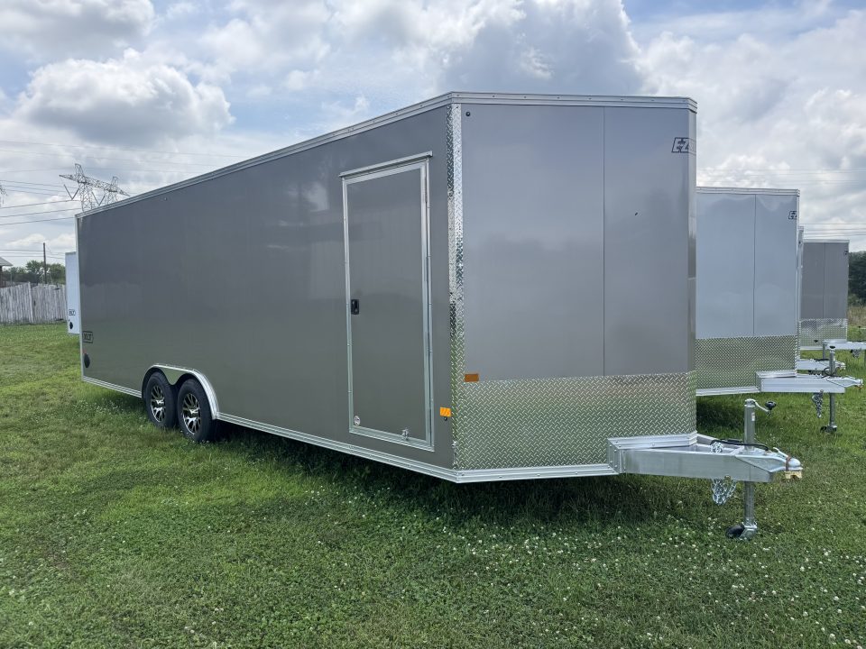 New 2027 E-Z Hauler EZEC8.5X24CH-XLT-P Car Hauler 71 SERIES 7 FOOT 1 INCH INTERIOR HEIGHT FREE ALUMINUM WHEEL UPGRADE