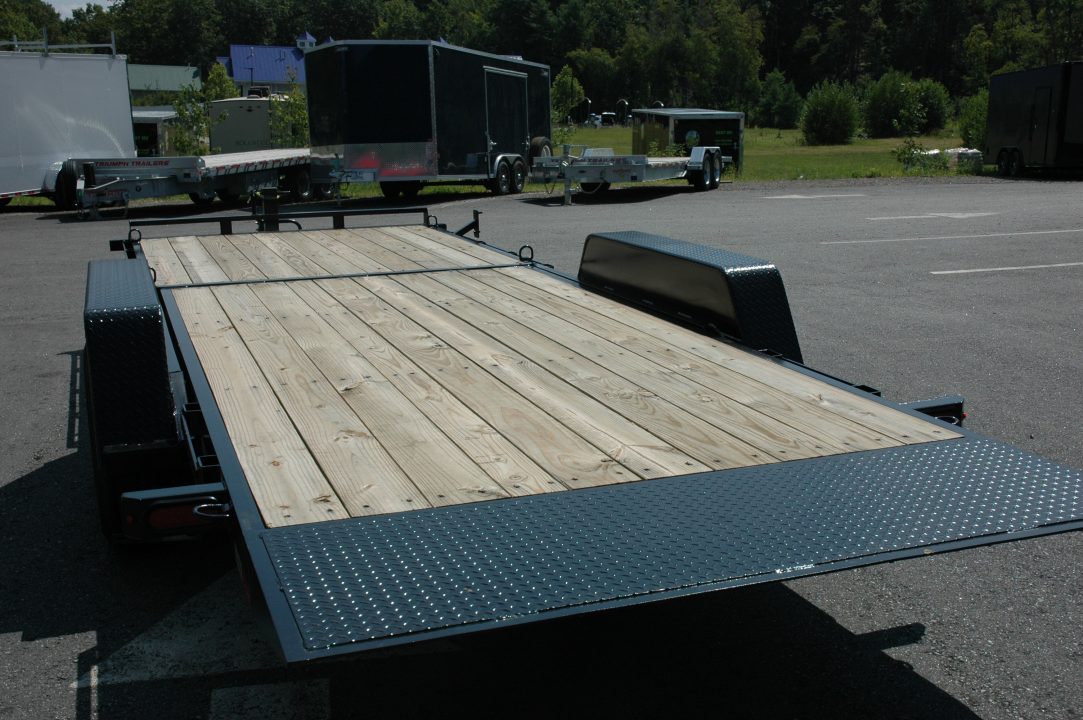 New NEW 2027 Quality 7x22 Gravity Tilt Equipment Trailer | 15,000 GVW | 16+6 Deck