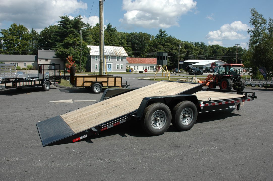 New NEW 2027 Quality 7x22 Gravity Tilt Equipment Trailer | 15,000 GVW | 16+6 Deck