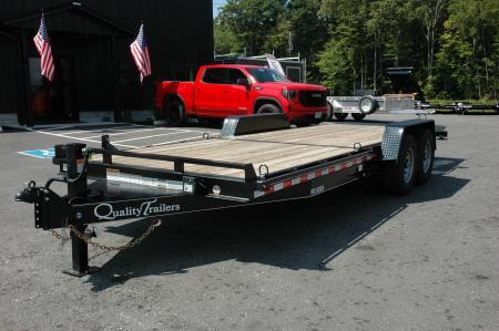 New NEW 2027 Quality 7x22 Gravity Tilt Equipment Trailer | 15,000 GVW | 16+6 Deck