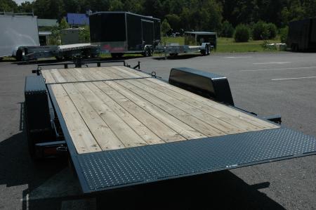 New NEW 2027 Quality 7x22 Gravity Tilt Equipment Trailer | 15,000 GVW | 16+6 Deck