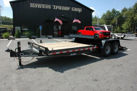 New NEW 2027 Quality 7x22 Gravity Tilt Equipment Trailer | 15,000 GVW | 16+6 Deck