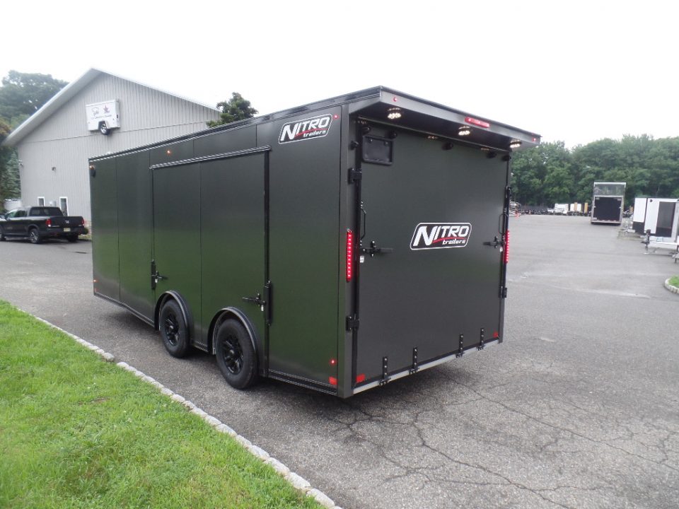 New 2027 Nitro Sport Car Trailer 8.5X20 V Nose , 9,990 lb. GVWR, with Escape Door Car Hauler