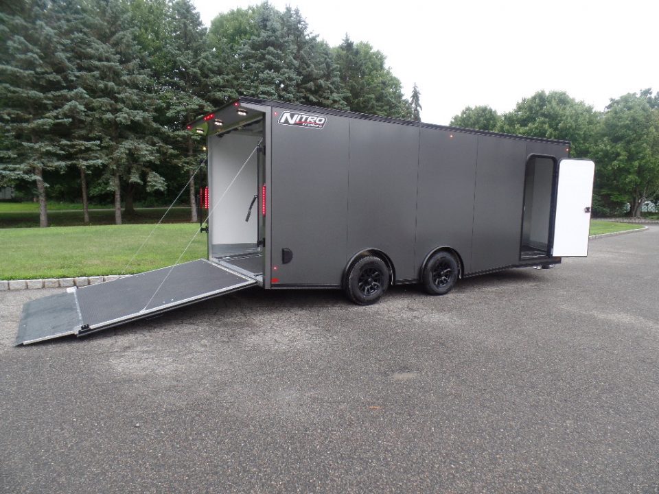 New 2027 Nitro Sport Car Trailer 8.5X20 V Nose , 9,990 lb. GVWR, with Escape Door Car Hauler