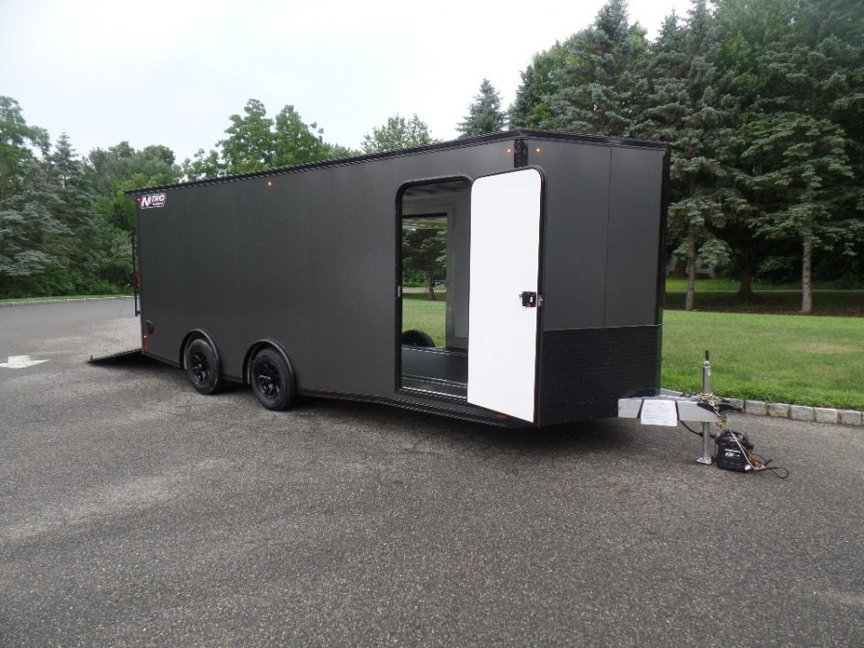 New 2027 Nitro Sport Car Trailer 8.5X20 V Nose , 9,990 lb. GVWR, with Escape Door Car Hauler