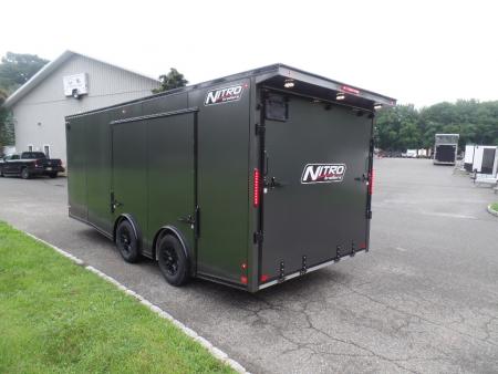 New 2027 Nitro Sport Car Trailer 8.5X20 V Nose , 9,990 lb. GVWR, with Escape Door Car Hauler