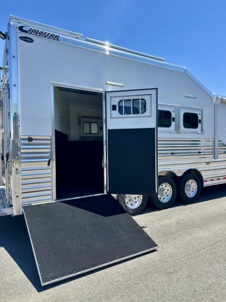 New 2027 Cimarron 4 Horse Side Load with 18'3" Outlaw Conversions Living Quarter