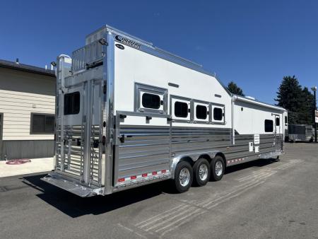 New 2027 Cimarron 4 Horse Side Load with 18'3" Outlaw Conversions Living Quarter