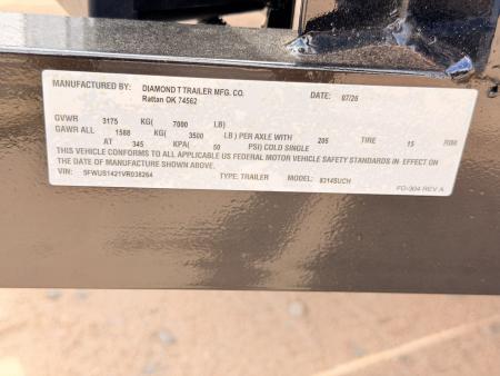 New 2026 Diamond T 7-14 Tandem Axle Ramp Gate Utility 7K GVWR (UI)